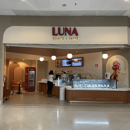 Imagem de interna da loja luna gelato