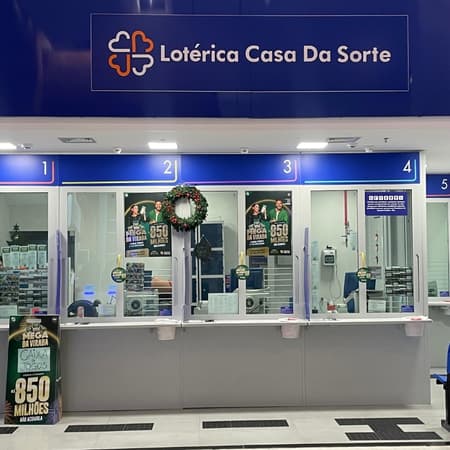 Imagem de interna da loja lotérica casa da sorte