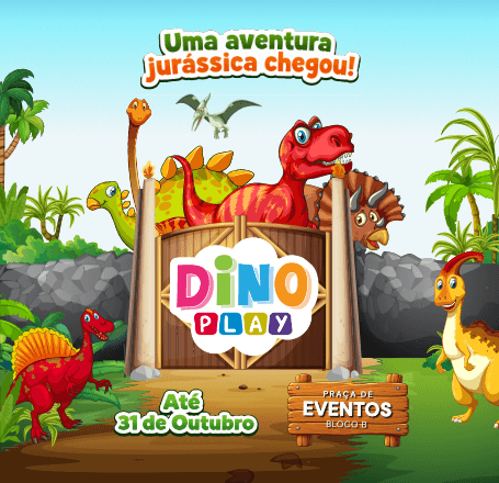 Banner do evento Dino Play - Uma aventura Jurássica chegou!